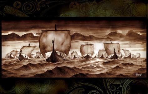 Viking Fleet By Loren86 On Deviantart Viking Art Vikings Norse Vikings