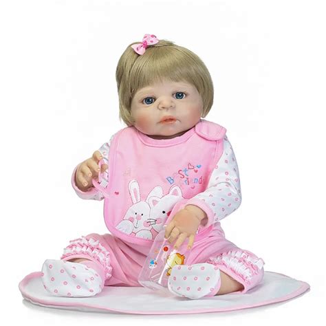 55cm Full Silicone Body Reborn Baby Doll Toy Like Real 22inch Newborn