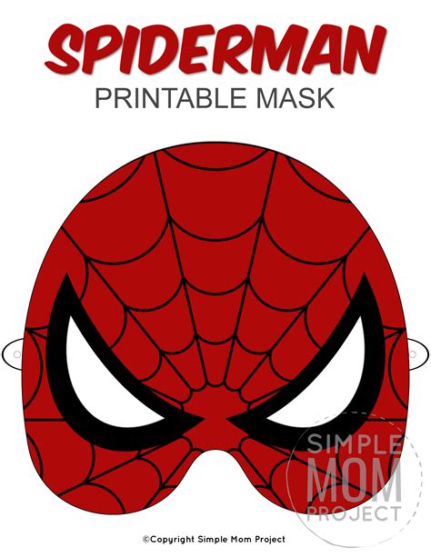 Free Printable Spider Man Mask Templates In 2020 Spiderman Mask For