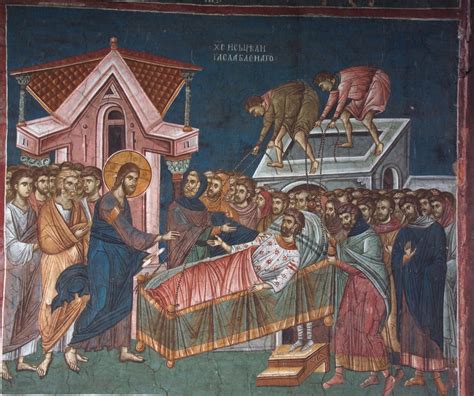 Icon Of Christ Healing The Paralysed Man Rocor Europe