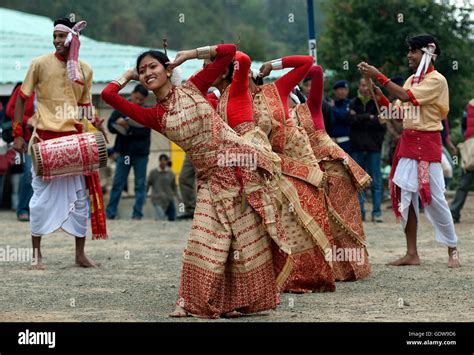 The Image Of Bihu Dancers Of Assam At Hornbill Festival Nagaland