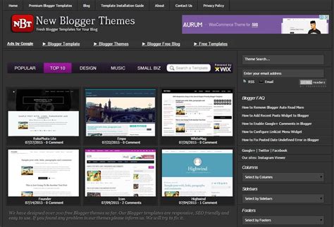 New Blogger Themes | Professional Blogspot Templates