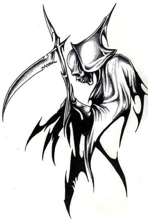 Grim Reaper Drawing Tattoo Photos