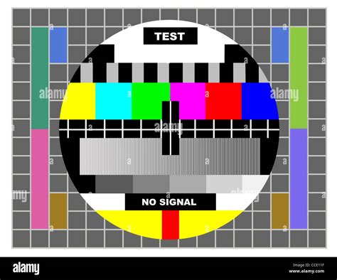 Tv Color Test Pattern Test Card For Pal And Ntsc Stock Photo Alamy