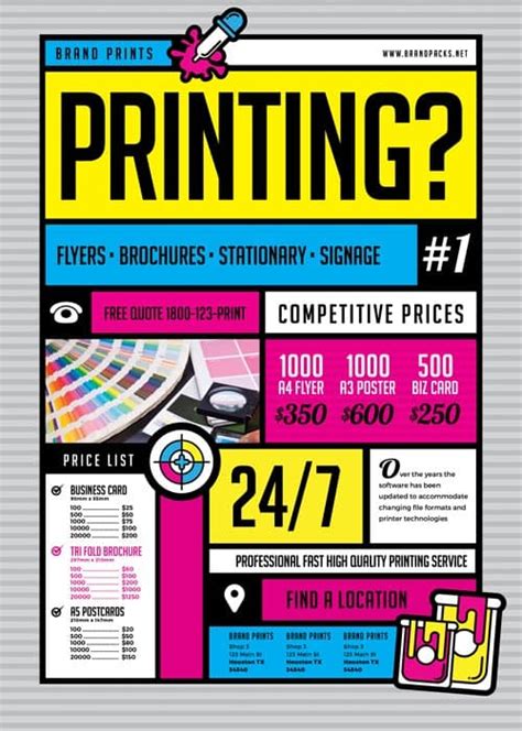 Customize your poster with hundreds of different mats and frames, if desired. Free Print Shop Flyer Template - Download for Photoshop
