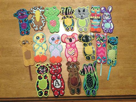 In The Hoop Bookmarks Applique Machine Embroidery Design