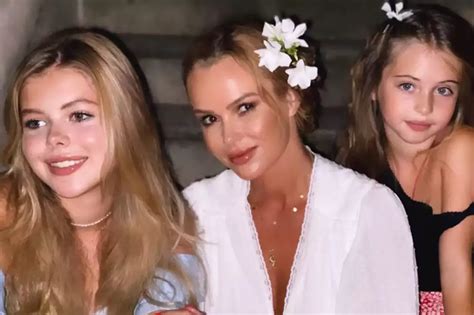Amanda Holden Poses With Her Lookalike Daughters During Sun Soaked Girls Trip