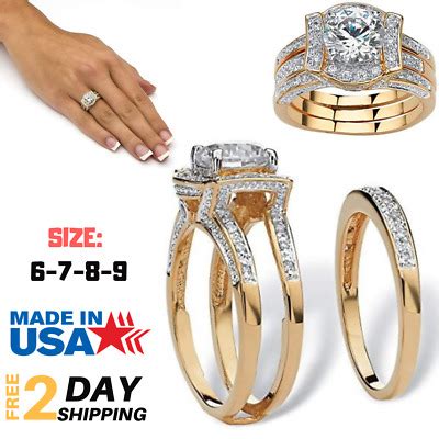 Los anillos de oro son una de las joyas más características de bernat rubí. Anillos Sortijas de Compromiso Matrimonio Boda 18K Oro ...