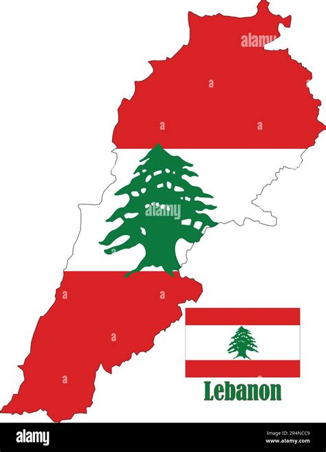 Lebanon Map And Flag Stock Vector Image And Art Alamy