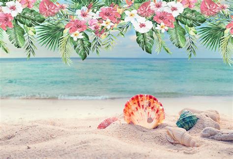 Tropical Beach Photography Backdrop Hawaii Summer Birthday Luau Party