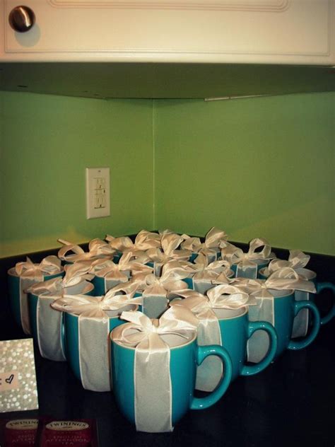 See more ideas about tiffany themed bridal shower, bridal shower, tiffany bridal shower. Wrapped Tiffany blue coffee cups for a Breakfast at ...