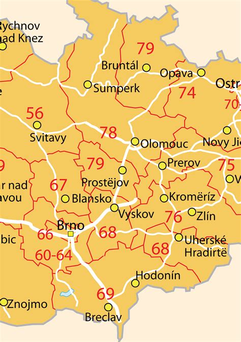 Als u doorgaat met het gebruiken van de website, gaan we er vanuit dat u ermee. Digitale postcodekaart Tsjechië 2-cijferig 76 | Kaarten en ...