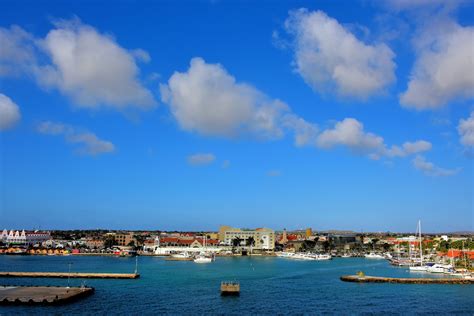 Seaport Marina Along Downtown Oranjestad Aruba Encircle