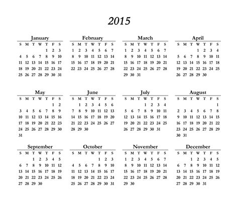 2015 Calendar Template Free Stock Photo Public Domain Pictures