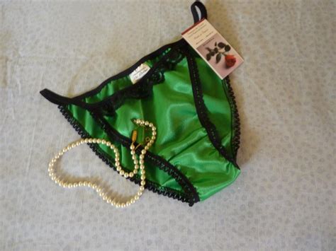 Shiny Satin String Bikini Mini Tanga Panties Emerald Green My Xxx Hot