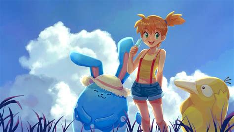 Misty Psyduck And Azumarill Pokemon And 2 More Drawn By S