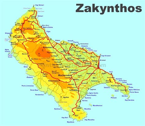 Zakynthos Travel Map