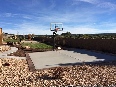 This Is A Great Picture Of A Backyard Basketball Court