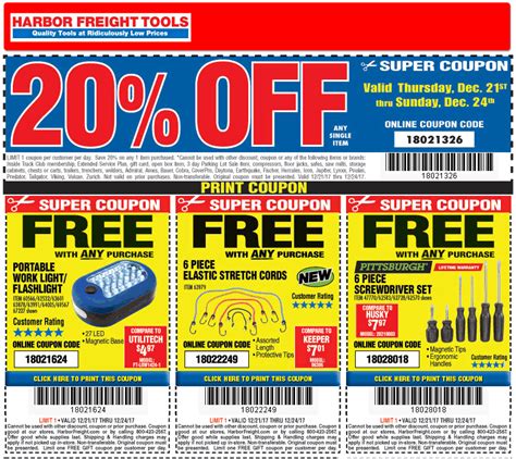 These codes are expired and cannot be redeemed: Harbor Freight Tools December 2020 Coupons and Promo Codes