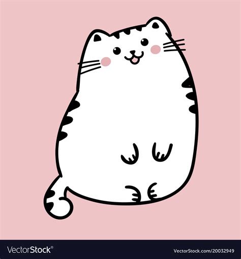 Kawaii Cute Cartoon Fat Cats