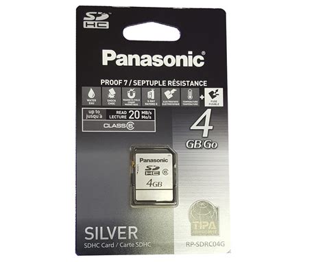 Panasonic Rp Sdrc04g 4gb Class 6 Sdhc Memory Card Hbh Woolacotts