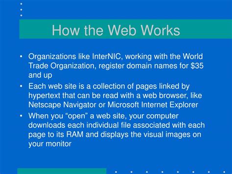Ppt How The Web Works Powerpoint Presentation Free Download Id4569341