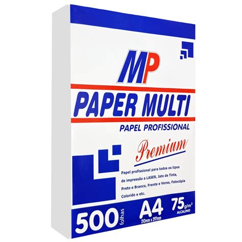 Papel Sulfite A4 Paper Multi 500 Folhas Shopee Brasil