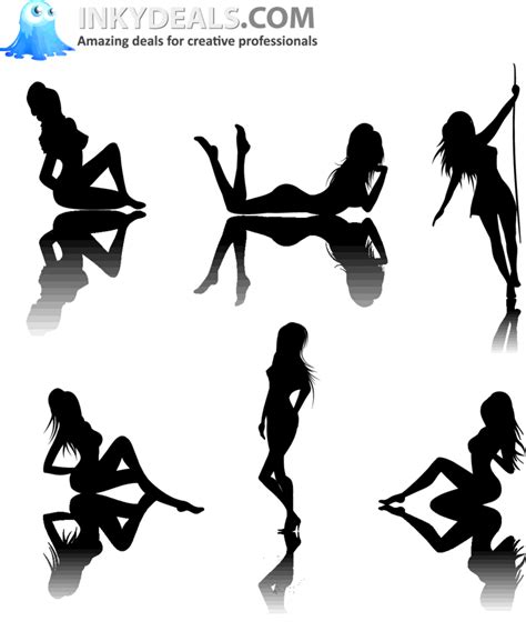 Sexy Woman Silhouettes Set FreeVectors