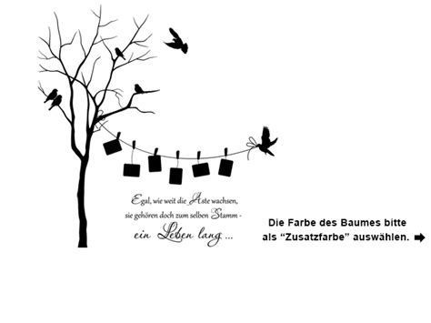 Wir fertigen für sie mit diesem bild ein romantisches geschenk für ihren partner baum hochzeit. Wandtattoo Zweifarbiger Baum mit Fotorahmen und Spruch ...