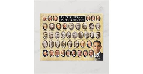 Presidents Of The United States Of America Postcard Zazzle