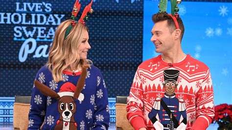 Live With Kelly And Ryan Celebrates Holidays With Sweater Party