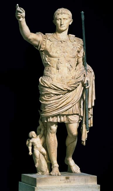 Portrait Of Augustus As General Primaporta Italy Marble Copy Of