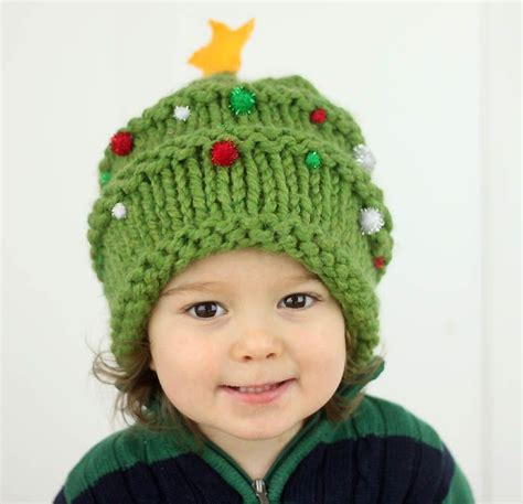 Baby Christmas Tree Hat Knitting Pattern Gina Michele Christmas