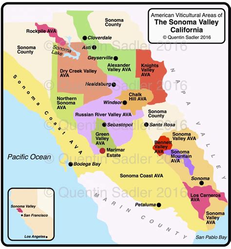Wine Country Map Of California Printable Maps