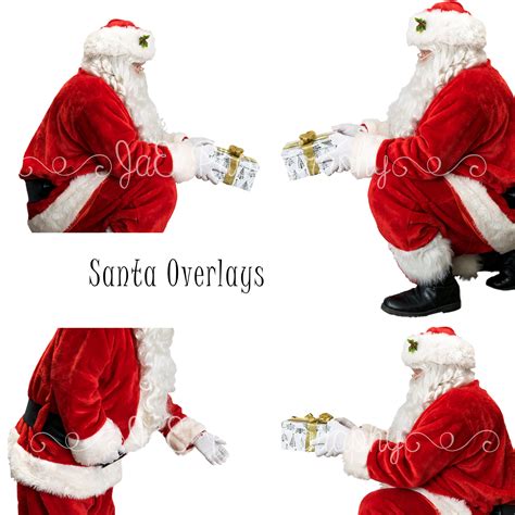 Santa Overlay Png Files 4 Included Etsy