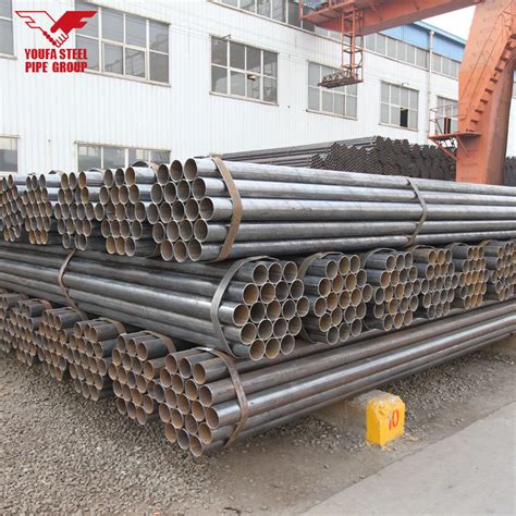 Youfa Brand 2 Inch Round Black Iron Pipe Tube For Construction Erw