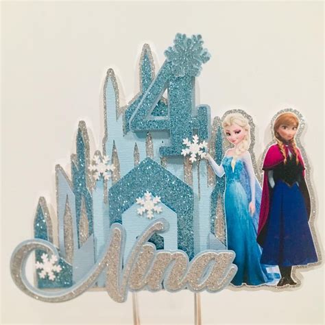 Frozen Inspired Personalized Cake Topper Frozen Cake Topper Etsy Frozen Cake Topper Elsa