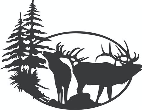 Vinyl Decor Cnc File Svg File For Cricut Nature Decal Moose Silhouette