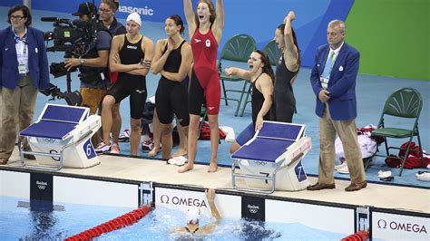 Canada Wins Second Olympic Swimming Relay Medal At Rio 2016 Team
