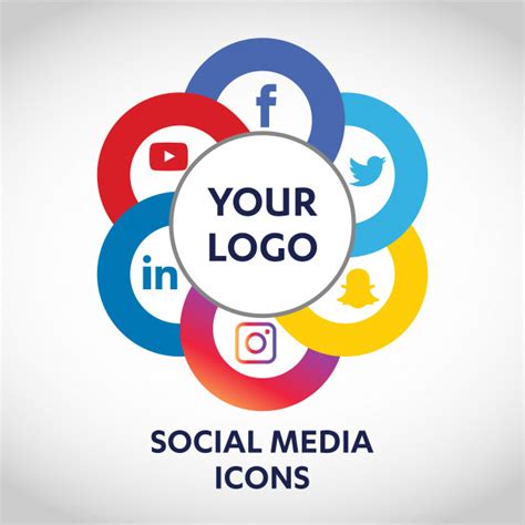 Set Of Most Popular Social Media Icons Twitter Youtube