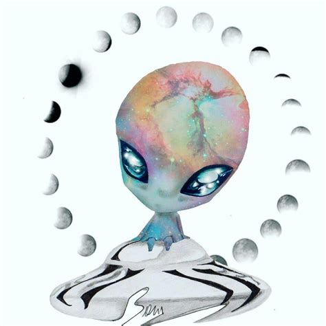 Nebula Gray Cute Alien Ufo Drawinganimechibi Pinterest Ufo