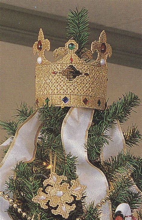 items similar  crown christmas tree topper plastic canvas pattern matching crown  emblem