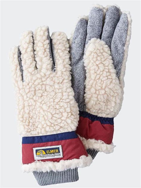 Buy Product Elmer Men S Em Wool Pile Fingers Conductive Gloves In Beige Wine