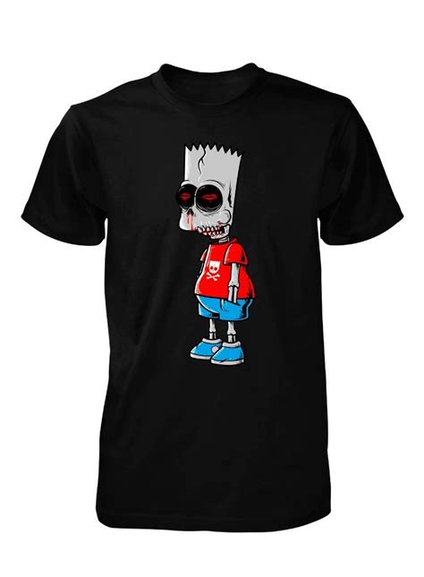 Bnwt Skull Of Bart Simpson The Simpsons Bones Adult T Shirt S Xxl Ebay