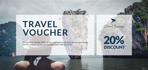 Travel Voucher Template In Adobe Photoshop Illustrator