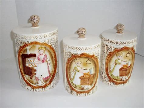 Vintage Canister Set Ceramic Sears Roebuck And Co 1978 Etsy