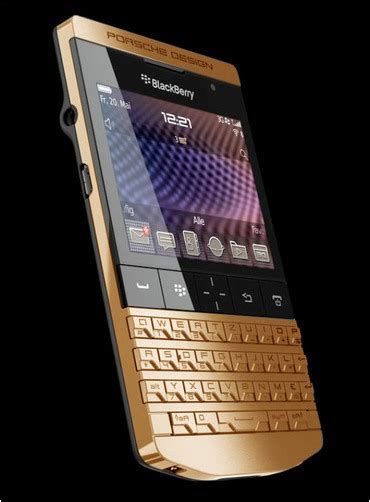 Luxury Meets Bling The Porsche Design BlackBerry P Gets A Ct Gold Makeover