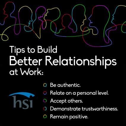 Tips To Build Relationships At Work HSI