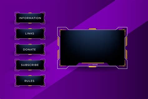 Gradient Twitch Panels Set Graphic By Tanu · Creative Fabrica