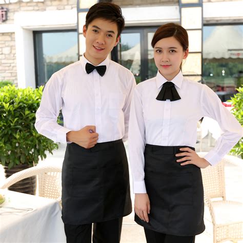 Feng Ming Hotel Coffee Shop Cashier White Shirt Uniform Female Western